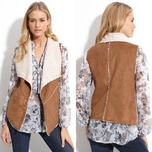 Sanctuary Charlie Faux Shearling Vest Size Large